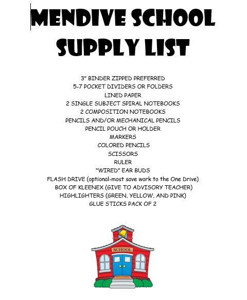 Supply List